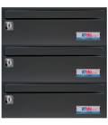 Buzones btv Barajas 36720, cuerpo negro pintado y puerta de acero Negro G3, apto para el interior