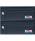 Buzones BTV, BARAJAS -26728. Cuerpo de acero pintado negro y puerta de acero inoxidable Antracita. G2. Para interior