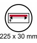 Medida de ranura de carta 225x30 (mm).