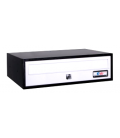 Buzón Viena 11422 - Cuerpo de aluminio pintado Negro y puerta de aluminio en Pintura Blanco