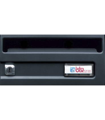 Buzón Btv, Silver-13711, con cuerpo de acero pintado negro y cuerpo de acero pintado antracita. apto para el interior. G1