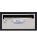 Buzón btv Moncayo 13906, cuerpo en acero pintado en negro y cuerpo en Acero Inox Brillo, G1. Aptos para el interior .