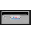 Buzón btv Moncayo 13907, cuerpo en acero pintado en negro y cuerpo de acero pintado, Inox mate G1. Aptos para el interior .