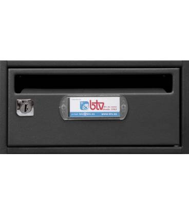 Buzón btv Moncayo 13920, cuerpo en acero pintado en negro y cuerpo en acero pintado Negro, G1. Aptos para el interior .
