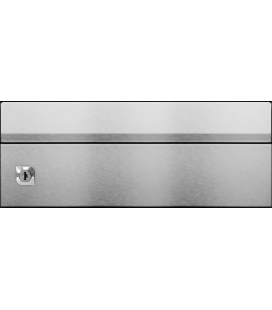 Buzones Duomo 16441- Cuerpo de acero pintado Negro y puerta de acero inoxidable, Inox Mate (Revistero de frente)