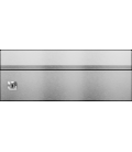 Buzones Duomo 16441- Cuerpo de acero pintado Negro y puerta de acero inoxidable, Inox Mate (Revistero de frente)