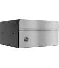 Buzones Btv, Duomo 16451- Con cuerpo en acero pintado Negro y puerta de acero Inoxidable Inox Mate, pequeño