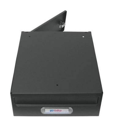 Buzones Btv, Moncayo (doble acceso) 03520- cuerpo de acero pintado Negro y puerta de acero galvanizado pintado Negro