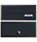 Buzón Viena (doble acceso) 11430- Con cuerpo de aluminio pintado Negro y puerta de aluminio Antracita 