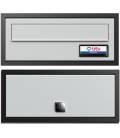 Buzón Viena (doble acceso) 11429- Con cuerpo de aluminio pintado Negro y puerta de aluminio Pintura Aluminio