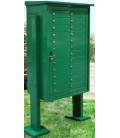 Agrupación de buzones BCP 24 Puertas -11078 -Con cuerpo y puerta de acero, Verde (puertas ciegas)
