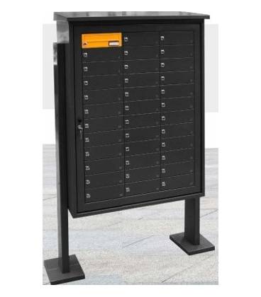 Buzones Pluridomiciliarios, BCP 36 Puertas- 11083 - Con cuerpo y puerta de acero Negro (puertas ciegas)