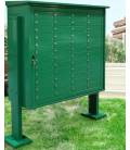 Buzones Pluridomiciliario BCP 48 Puertas -11097- Con cuerpo y puerta de acero, color VERDE (Puertas ciegas)