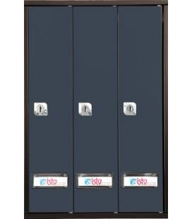 Buzones BTV, Serie Prisma (acceso superior) -36110- Cuerpo de acero pintado Negro y puerta de acero pintado Antracita