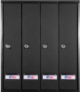 Buzones Btv, Serie Prisma (acceso superior) 46112- Con cuerpo y puerta de acero pintado Negro - G4