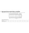 Posibilidad de fabricación de agrupación especial a medida de 6 a 24 buzones, evitando la duplicidad en paredes.