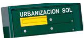incluye rotulación exterior de la dirección y casillero opcional para devoluciones de correo.