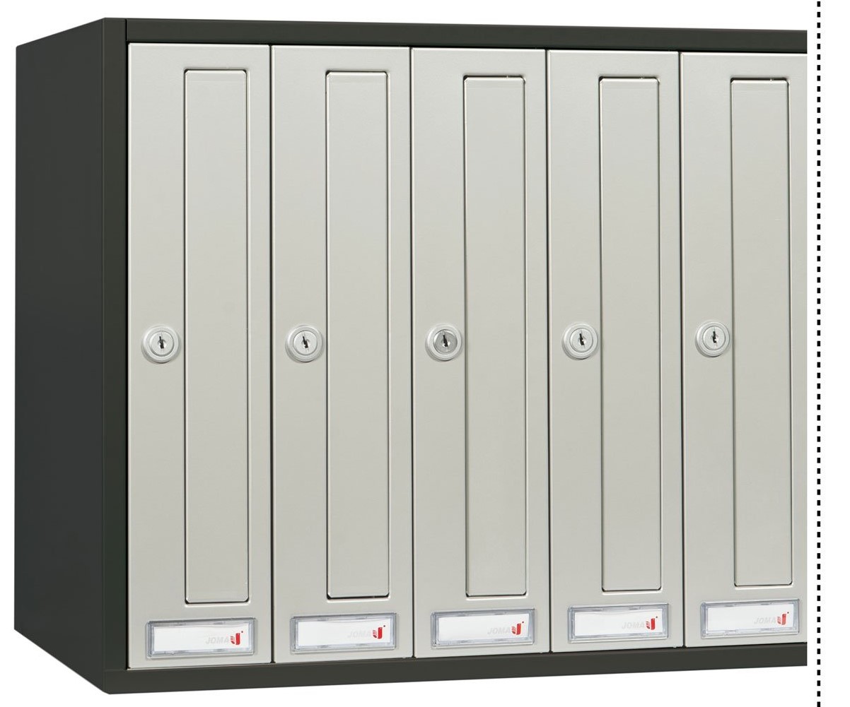 buzon-joma-cosmos-push-320-24576-cuerpo-acero-electrocincado-negro-mate-puerta-acero-electrocincado-inox-brillo-aisi-430