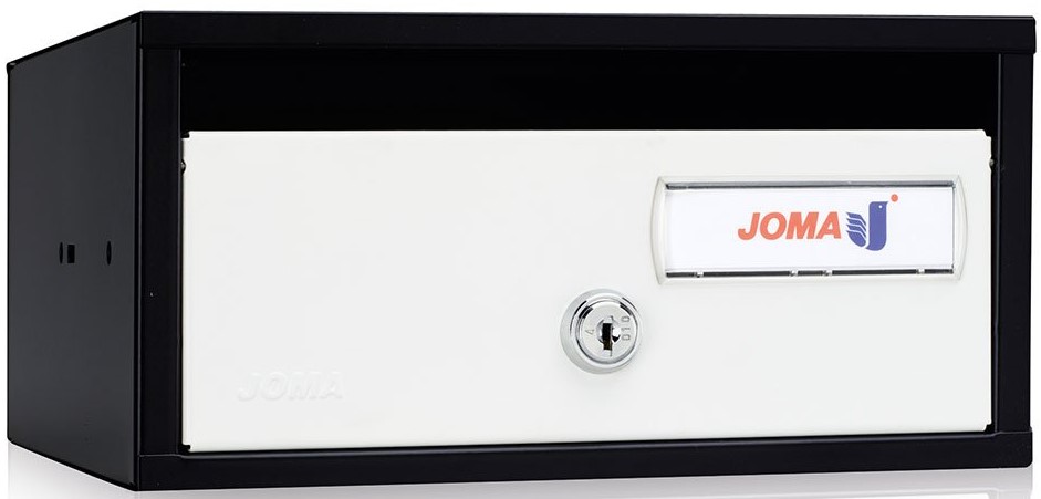 buzón-joma-lobby-h2425-82041-cuerpo-acero-electrocincado-negro-puerta-acero-electrocincado-blanco