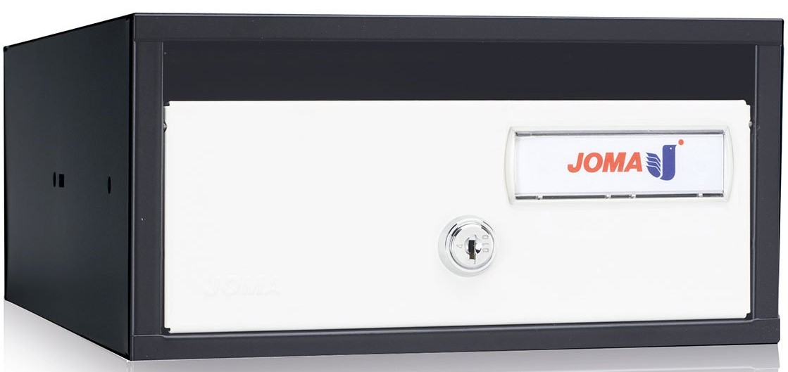 buzón-joma-lobby-h2435-82042-cuerpo-acero-electrocincado-negro-puerta-acero-electrocincado-blanco