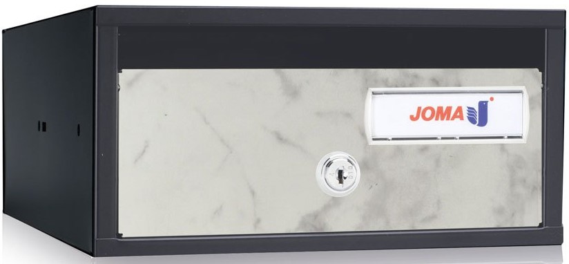 buzón-joma-lobby-h2435-82053-cuerpo-acero-electrocincado-negro-puerta-acero-electrocincado-marmol