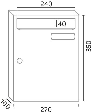 dimensión-buzón-kompact-alu-evo-v270